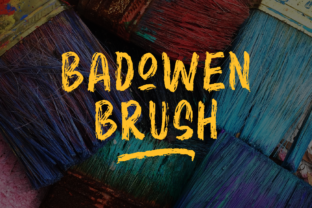 Badowen Brush Font for Handmade Labels and DIY Projects