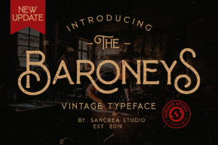 Baroneys Font: Vintage Display Type for Handmade Labels