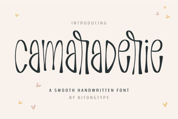 Camaraderie Font: A Quirky Handwritten Style for Small Business Branding