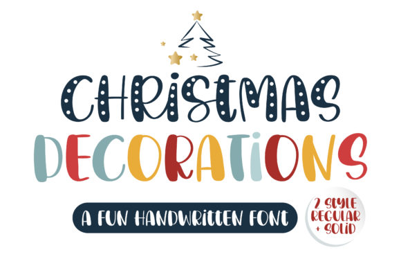Christmas Decorations Font for Editorial Design