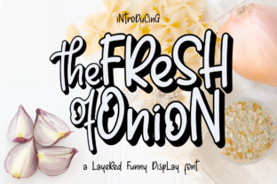 Fresh Onion Font Review: A Layered Display Typeface for Charming Brand Identity