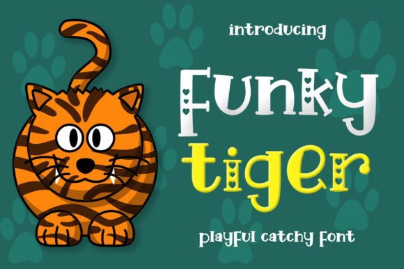 Funky Tiger Font: A Romantic Display Typeface for Branding
