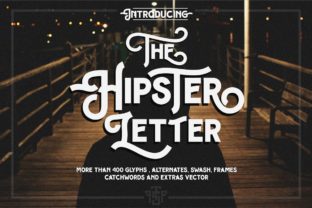 Hipster Letter Font for Editorial Design and Blog Layouts