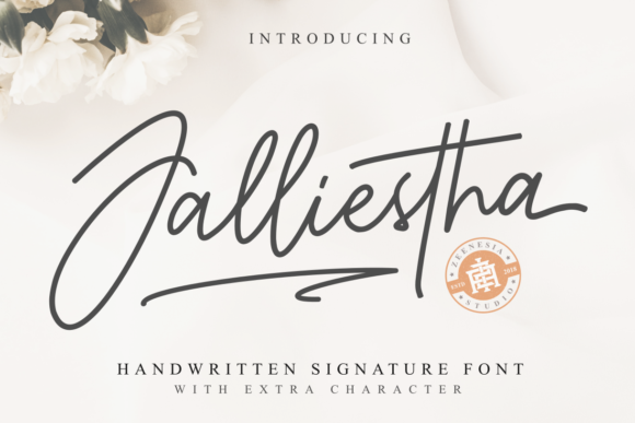 Jalliestha Font: A Script Handwritten Typeface for Makers