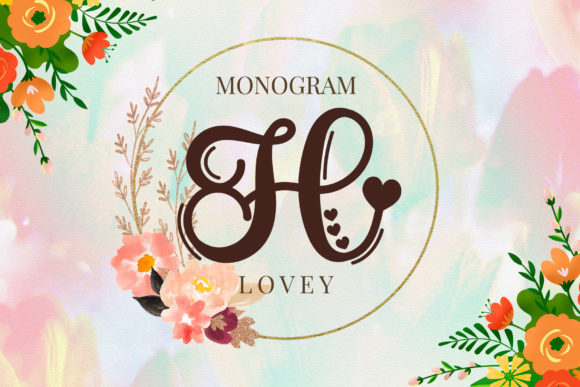 Lovey Monogram Font for Elegant Campaign Design