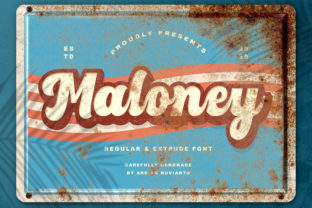 Maloney Font: Retro Display Typography for Web Design