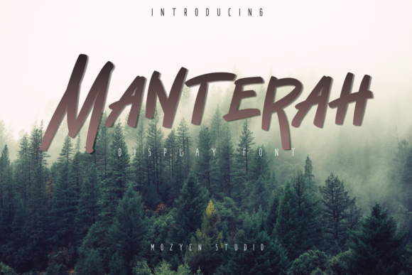 Manterah Font: Bold Display Typography for Web Design
